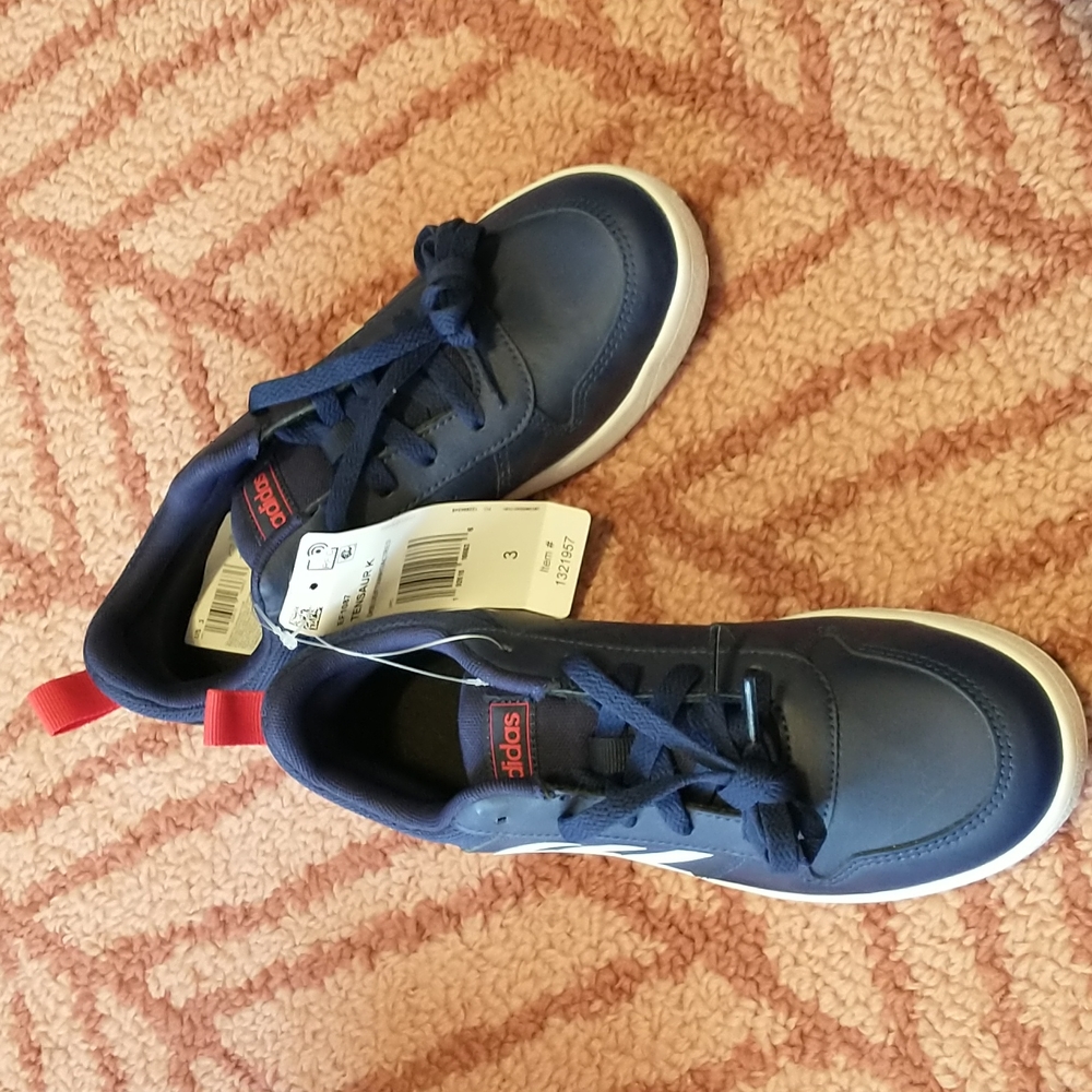 NWT Adidas boys blue sneakers size 3